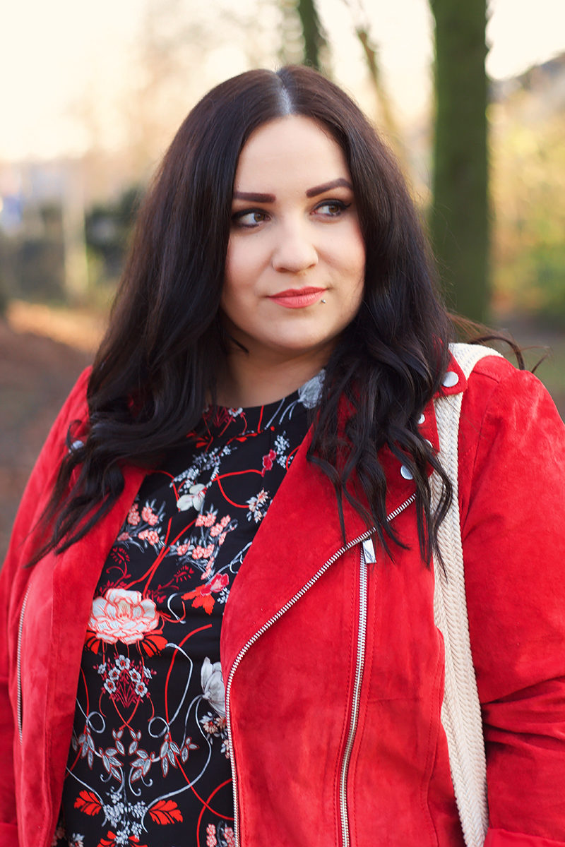 Rote Lederjacke Plus Size